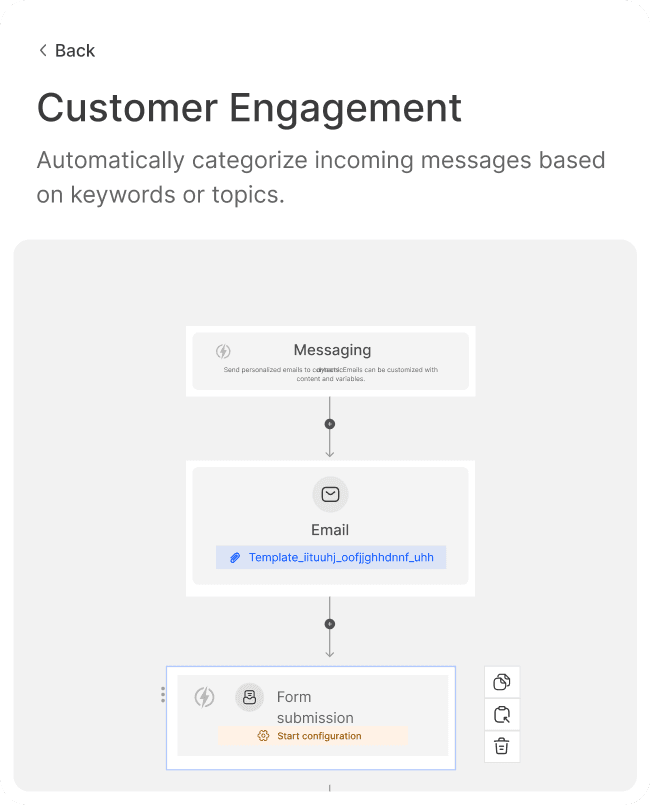 Customer Engagement automation builder