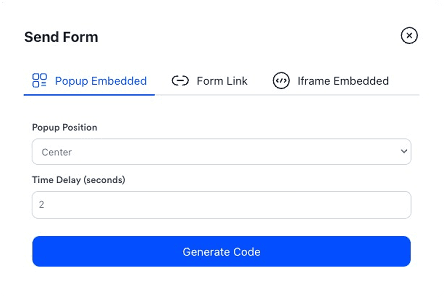 Forms distribution send form