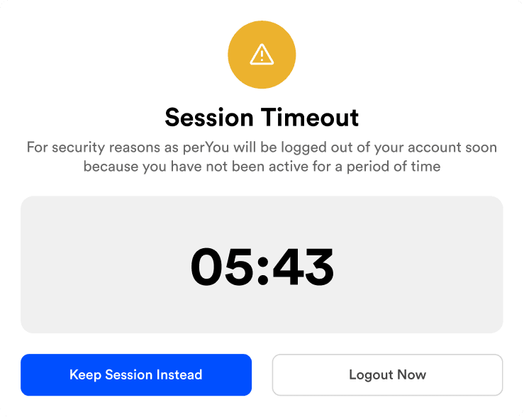 Session timeout settings
