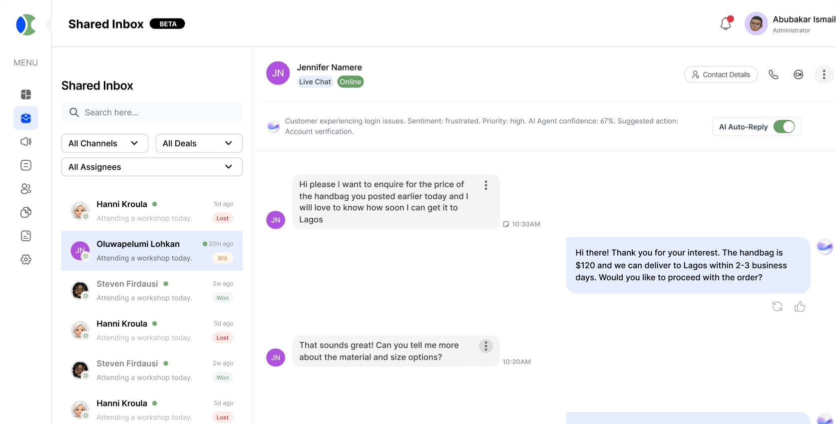 Shared inbox